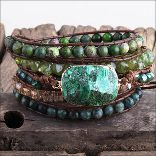 K-AROLE™️ Tranquil Turquoise Leather Wrap Bracelet