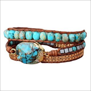 K-AROLE™️ Tranquil Turquoise Leather Wrap Bracelet