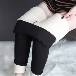 Winter Leggings Warm Thick High Stretch Lamb Cashmere