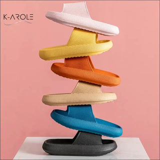 Comfortable K - AROLE™ Plush Slides - Trendy Summer Slip - On Sandals - K - AROLE