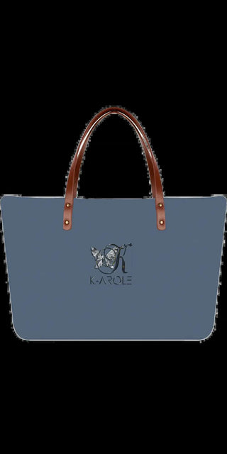 K-AROLE signature tote bag Blue grey K-AROLE