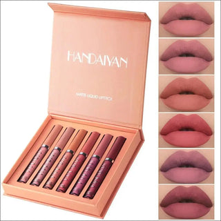 Kit 6 Batons Beauty Lip Handaiyan - 16h De Duração - MQ014 -