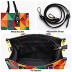 K-AROLE®️ Multi-Color Geometric Patchwork Handbag