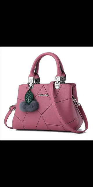 Ladies Bag Fashion Geometric Print Handbags Shoulder Messenger Bag With Ball Pendant K-AROLE