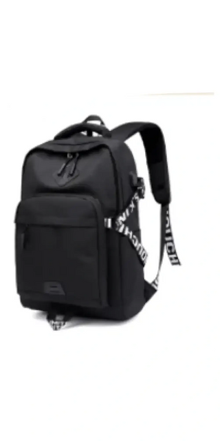 Sleek and versatile laptop backpack by K-AROLE. Features a USB charging port, adjustable straps, and durable black nylon construction for convenient on-the-go use.