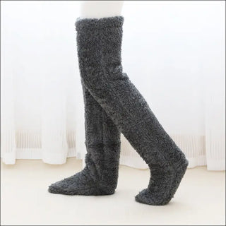 Over Knee High Fuzzy Long Socks Warm Cold Leg Joint