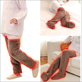 Over Knee High Fuzzy Long Socks Warm Cold Leg Joint