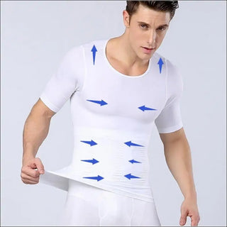 Male Chest Compression T-shirt Fitness Hero Belly Buster