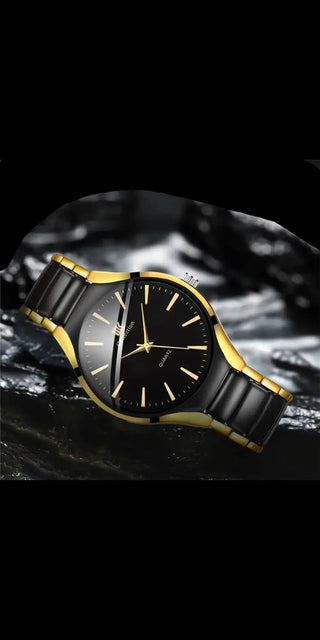 Men Quartz Business Wristwatch Watch - Style2 Black