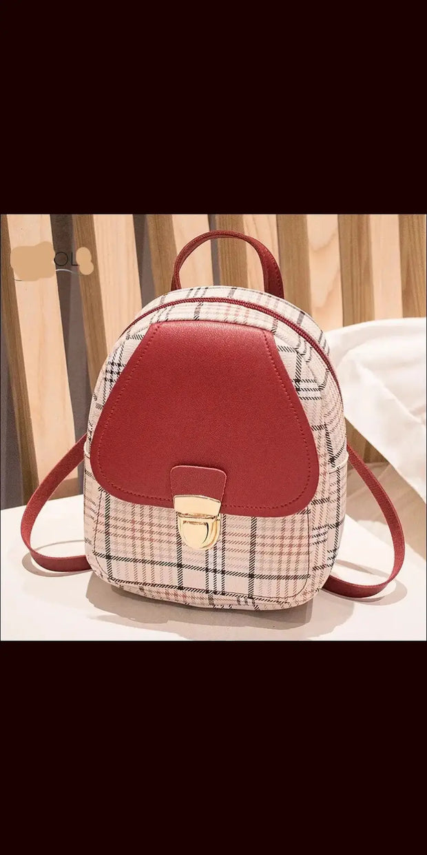 Mini Backpack Purse - Red