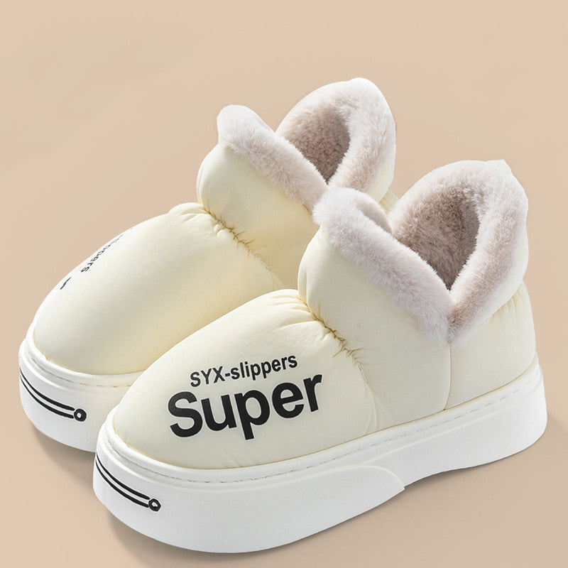 New Covered Heel Down Cotton Slippers For Women Winter Warm