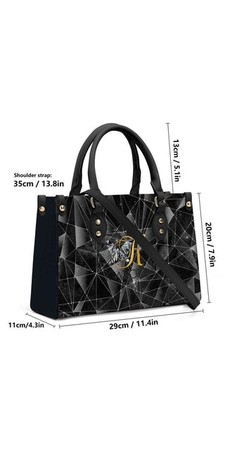 Elegant Black Geometric Handbag by K-AROLE