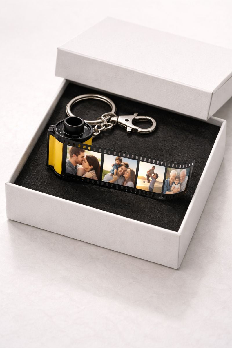 Porte-clés Pellicule Photo Personnalisé — 5, 10 ou 15 Photos