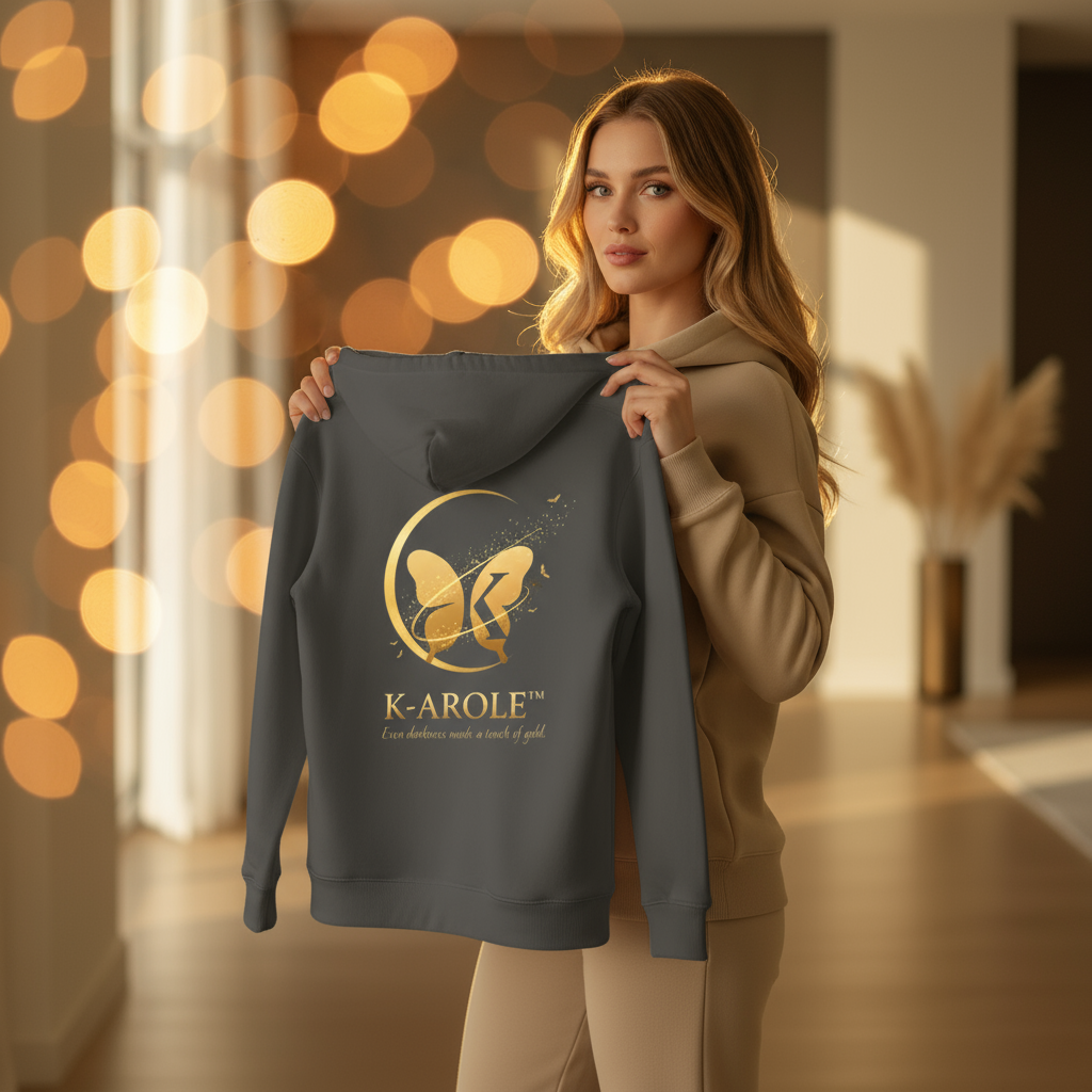 K-AROLE™ « Golden Eclipse » — Sweat Zippé Bio