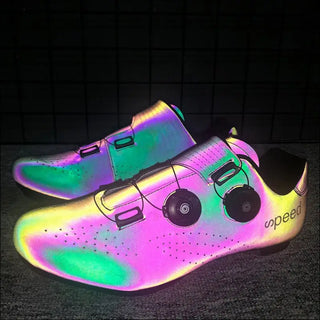 Professional Racing Road Bike Sneakers Colorful Light Breathable Self - locking Shoes - K - AROLE