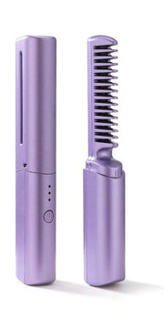 Professional Wireless Hair Straightener Curler Comb Fast
