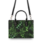 KAROLE®️ Elegant Botanical Print Leather Handbag