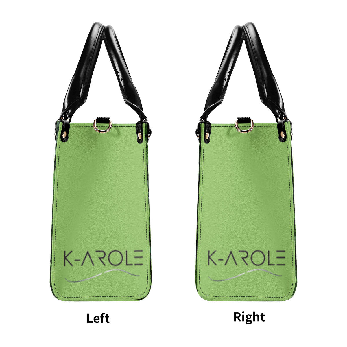 KAROLE®️ Elegant Botanical Print Leather Handbag