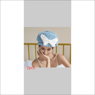 Retro - Inspired Bow Shower Cap - Luxurious Headwear for a Relaxing Spa Day - K - AROLE