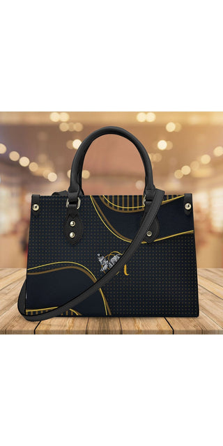 Elegant Black PU Tote Bag by K-AROLE: Stylish Accessory for Fashionable Women