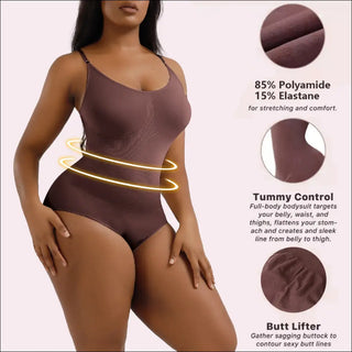 Seamless slimming shapewear for women with waist trainer, butt lifter, and tummy control features for a sleek, sculpted look.