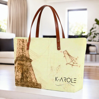 Elegant Eiffel Tower Tote Bag for Women – Parisian Chic Handbag by K-AROLE®️