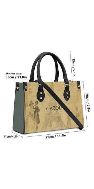 Elegant K-AROLE™ Designer Tote Bag with Metallic Accents - Stylish women's athleisure accessory from K-AROLE.