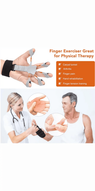 Silicone Grip Hand Exerciser - Finger Stretcher Strength Trainer - K - AROLE