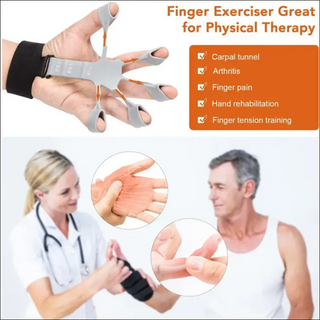 Silicone Grip Hand Exerciser - Finger Stretcher Strength Trainer - K - AROLE