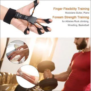 Silicone Grip Hand Exerciser - Finger Stretcher Strength Trainer - K - AROLE