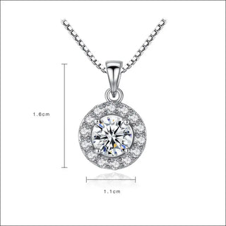 Sparkling Allure Pave Diamond Pendant Necklace in 925 Sterling Silver K-AROLE