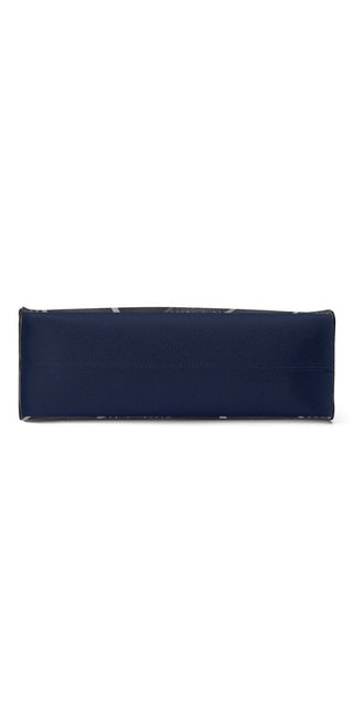 Stylish K-AROLE™️ designer leather tote bag in navy blue color