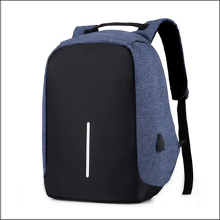 Stylish Anti-Theft Laptop Backpack by K-AROLE - Navy Blue