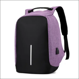 Stylish Anti-Theft Laptop Backpack by K-AROLE - Purple