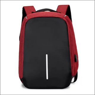 Stylish Anti-Theft Laptop Backpack by K-AROLE - Wine Red