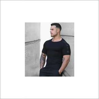 Stylish Casual Workout Tee for Fitness Enthusiasts - Black