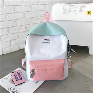 Stylish Contrast Color Backpack for School and Travel