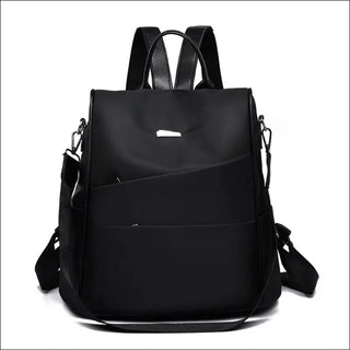 Stylish Faux Leather Bow Backpack for Women - black