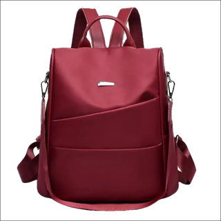 Stylish Faux Leather Bow Backpack for Women - gules