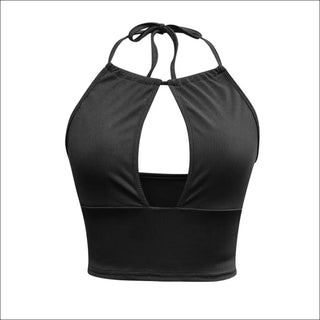 Stylish Keyhole Halter Crop Top for Women