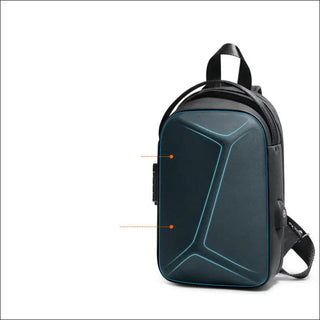 Stylish Men's Casual Chest Bag with USB Charging Port K-AROLE