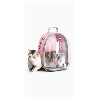 Stylish Pet Carrier Backpack - Breathable Transparent