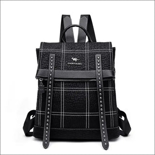 Stylish Plaid Backpack for Women - Chic and Versatile