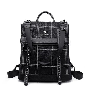 Stylish Plaid Backpack for Women - Chic and Versatile