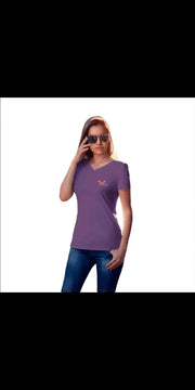 T-shirt Prenium tee K-AROLE Tshirt Shirt Top cotton violine