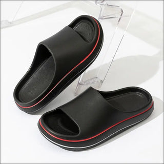 Trendy Men’s Leather Slide Sandals - Comfortable Summer