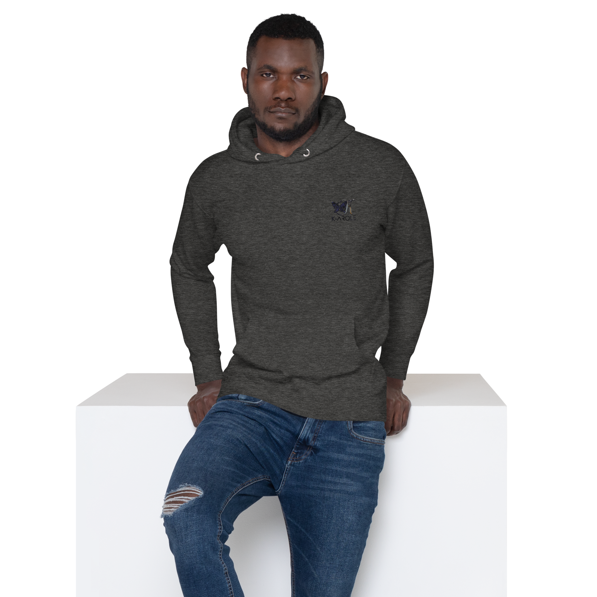 Minimalist Black Hoodie for Men & Women – Comfortable Streetwear Sweatshirt by K-AROLE®️