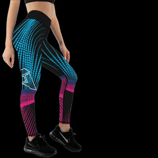 Vibrant Digital Print Activewear Leggings: Energetic Style