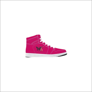 Vibrant Fuchsia High-Top Sneakers - Comfortable and Stylish