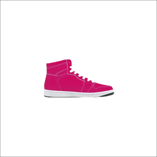 Vibrant Fuchsia High-Top Sneakers - Comfortable and Stylish